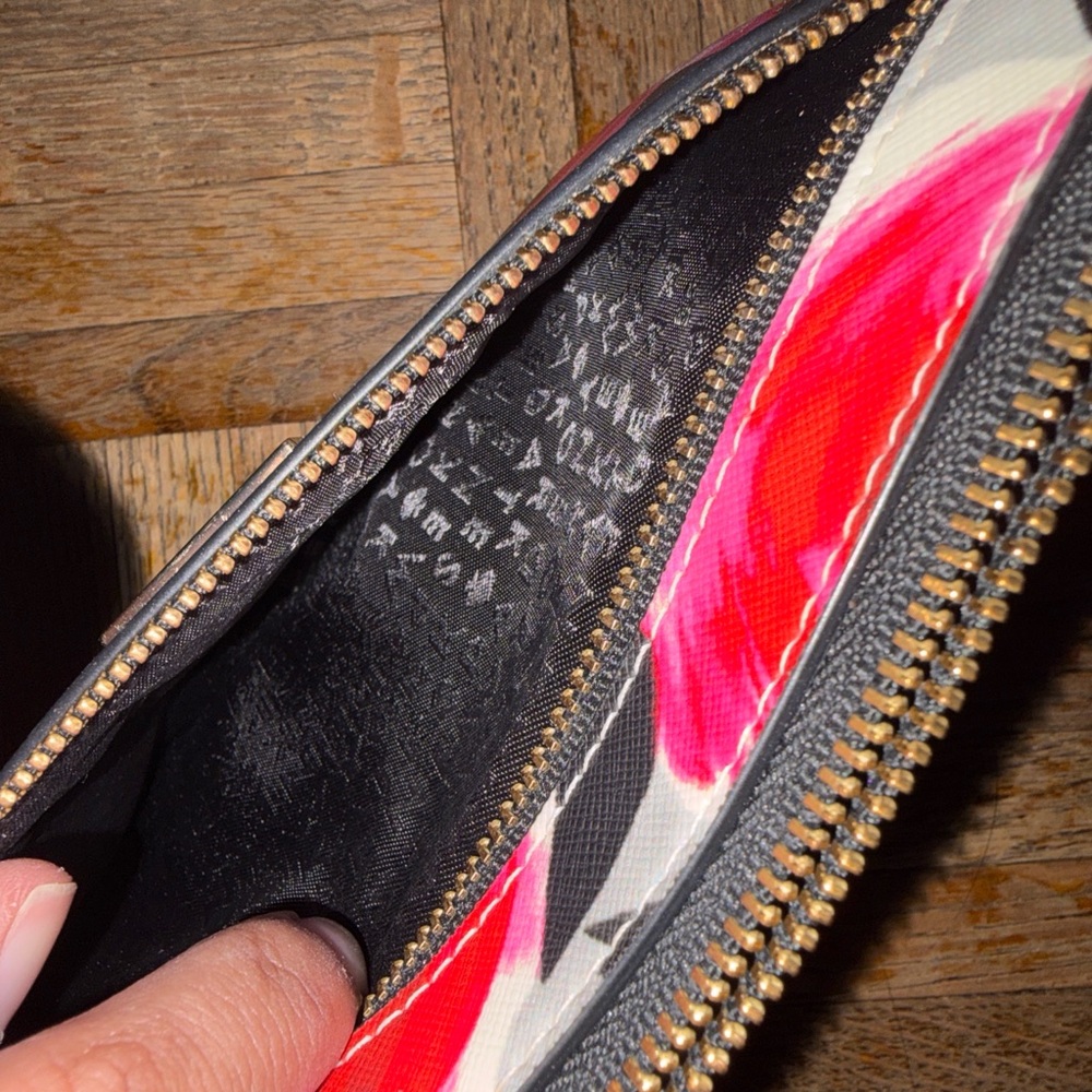 kate spade Floral Pink & Black Wristlet Clutch - Picture 5 of 5